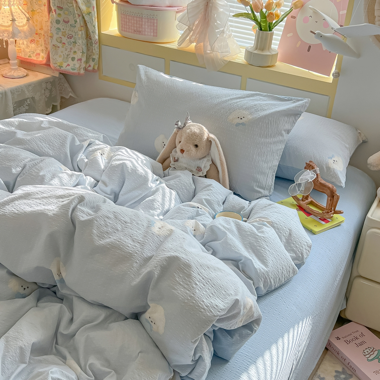 91家纺网 家纺一手货源 找家纺 （总）韩巢家纺 2026新款泡芙纱四件套