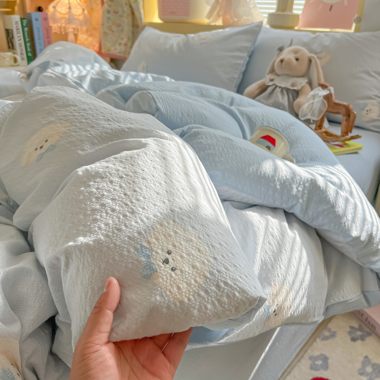 91家纺网 家纺一手货源 找家纺 （总）韩巢家纺 2026新款泡芙纱四件套