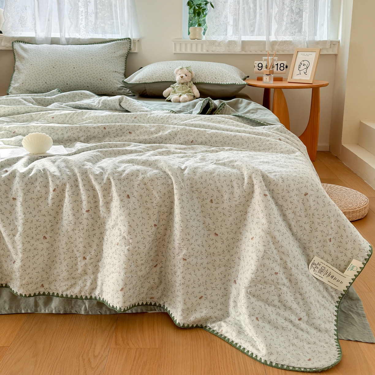 91家纺网 家纺一手货源 找家纺 雯雨家纺 2026新款全棉双层纱新疆棉花夏被空调被被子被芯 雪妮