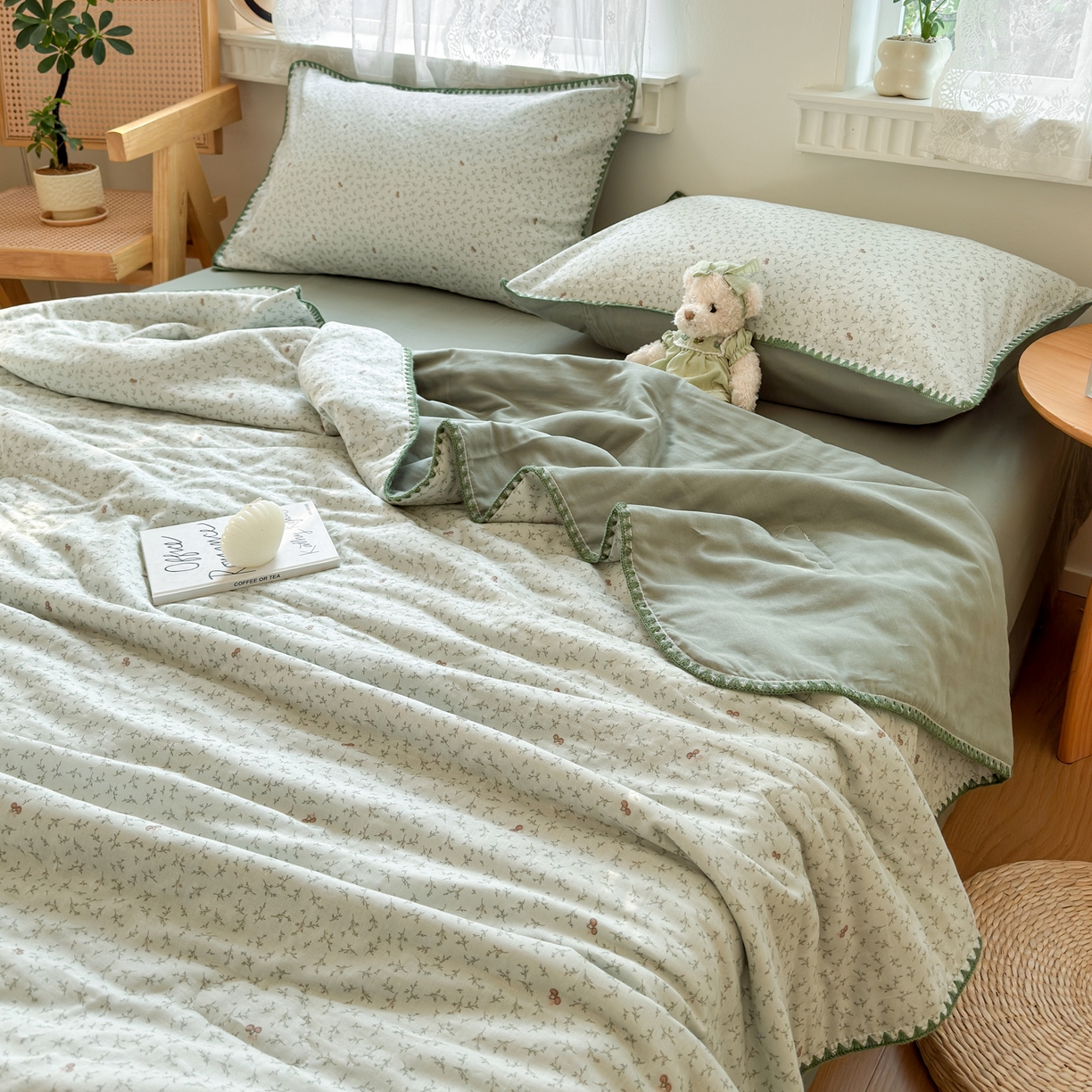 91家纺网 家纺一手货源 找家纺 雯雨家纺 2026新款全棉双层纱新疆棉花夏被空调被被子被芯 雪妮