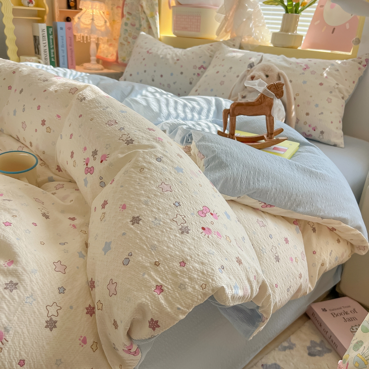 91家纺网 家纺一手货源 找家纺 （总）韩巢家纺 2026新款泡芙纱四件套