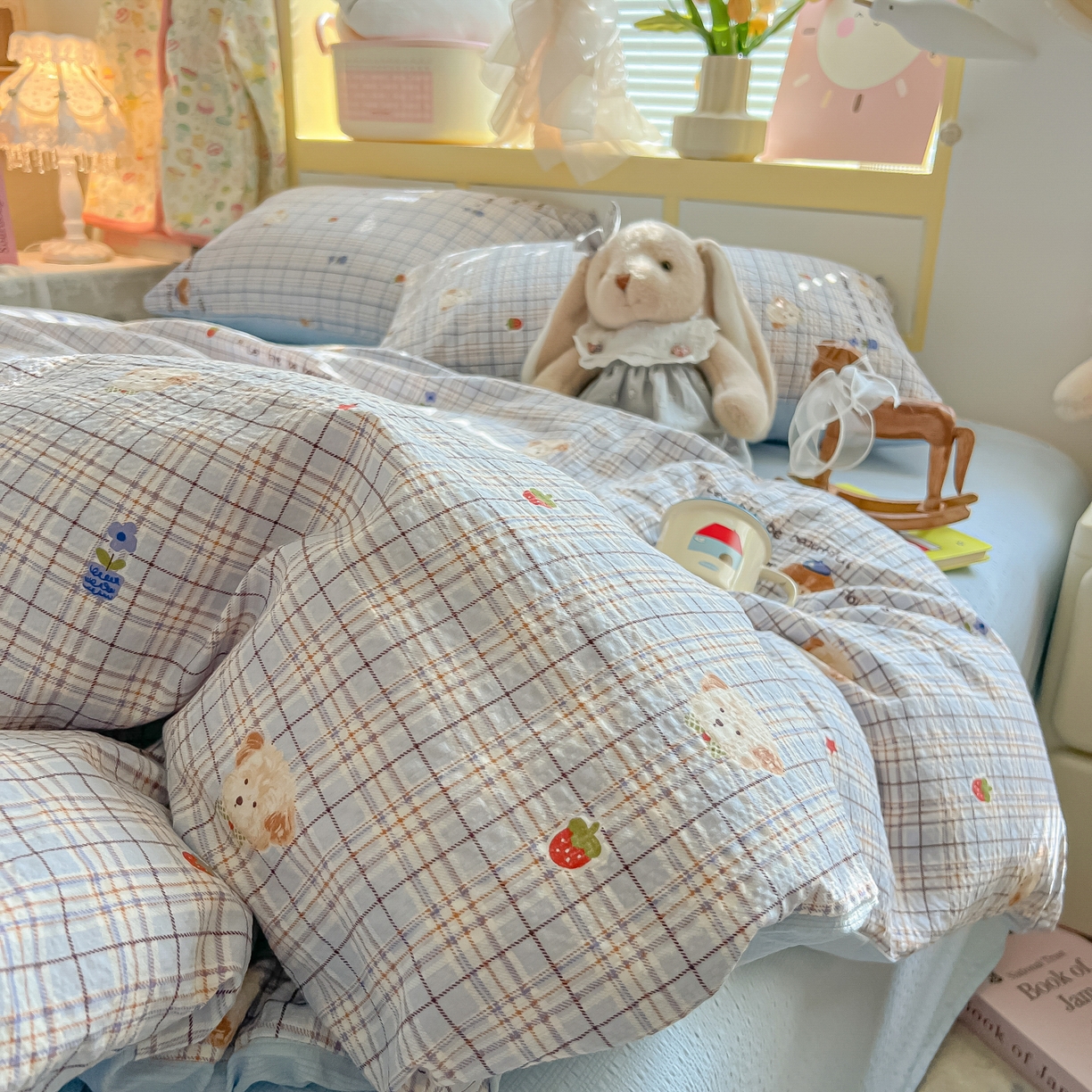 91家纺网 家纺一手货源 找家纺 （总）韩巢家纺 2026新款泡芙纱四件套