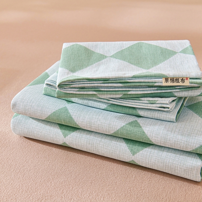 91家纺网 家纺一手货源 找家纺 （总）义博家纺 2026新款原棉老粗布单床单