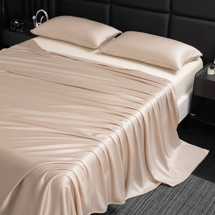 91家纺网 家纺一手货源 找家纺 （总）慕梵家居 2026新款100%莱赛尔天丝纯色单床单60s贡缎床单单件