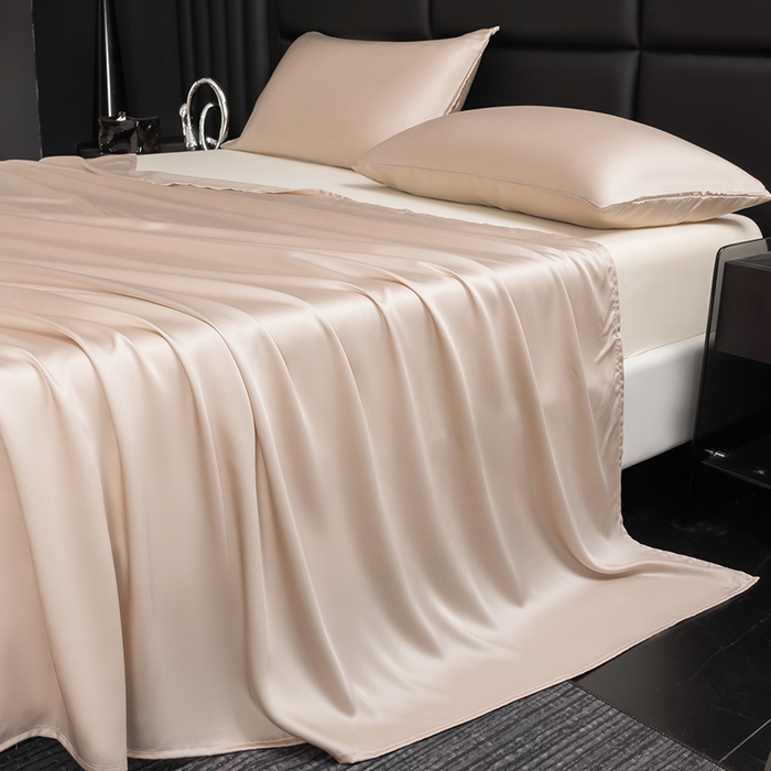 91家纺网 家纺一手货源 找家纺 （总）慕梵家居 2026新款100%莱赛尔天丝纯色单床单60s贡缎床单单件