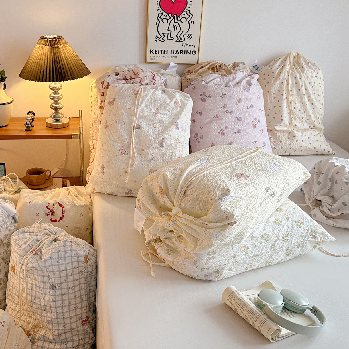 富米莱（原臻工厂） 2026春夏新款云感泡芙棉复古法式花边床盖床裙被套夏凉被四件套一小红书推荐 组合图仅供展示不可下单