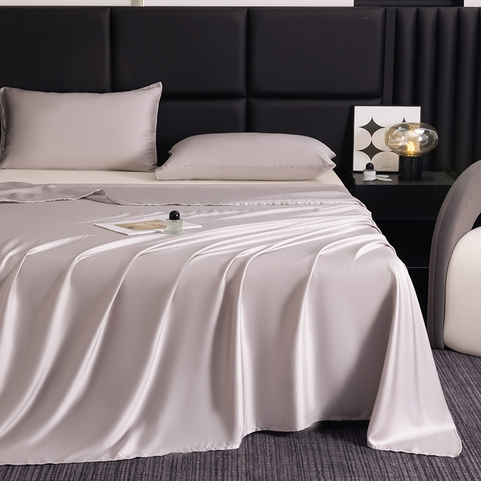 91家纺网 家纺一手货源 找家纺 （总）慕梵家居 2026新款100%莱赛尔天丝纯色单床单60s贡缎床单单件