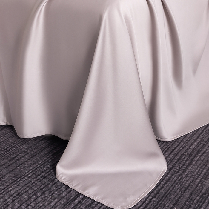 91家纺网 家纺一手货源 找家纺 慕梵家居 2026新款莱赛尔天丝纯色单床单床单单件 莫奈紫