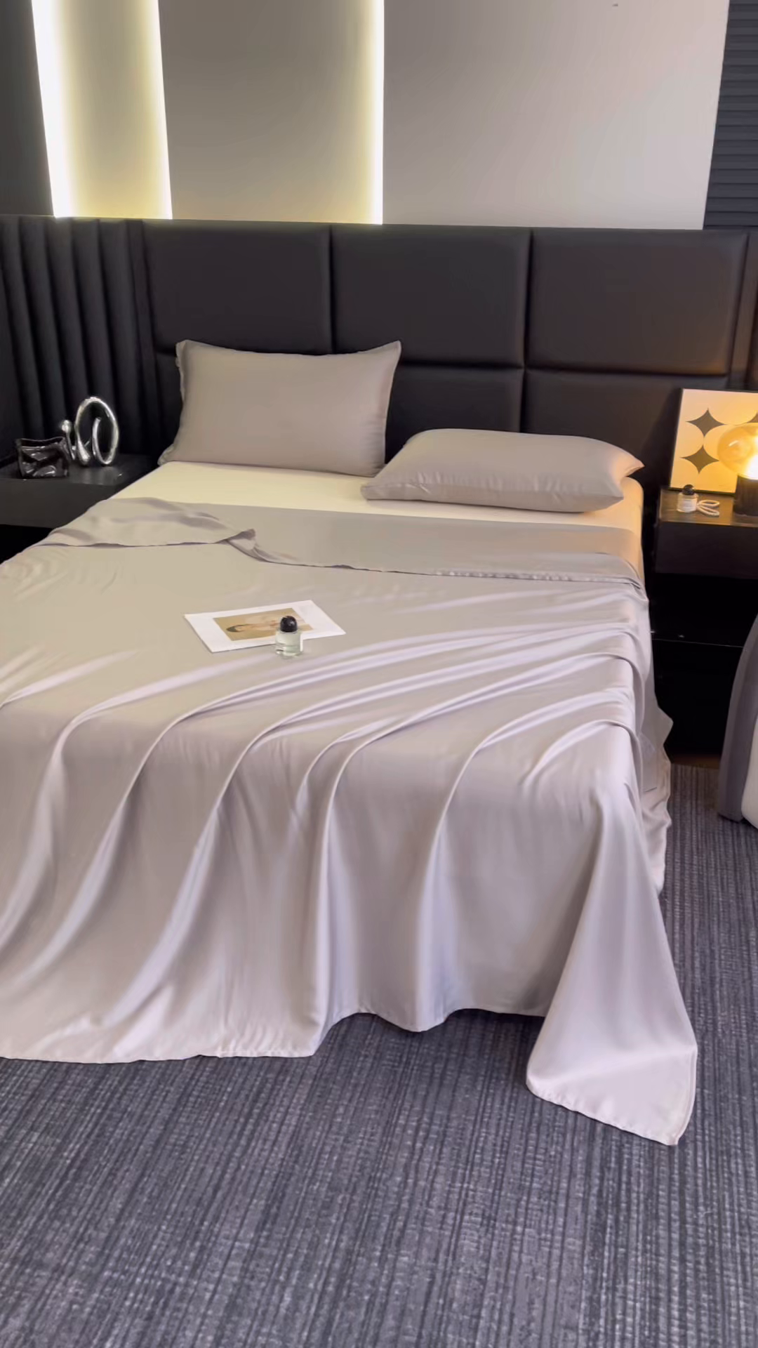 91家纺网 家纺一手货源 找家纺 慕梵家居 2026新款莱赛尔天丝纯色单床单床单单件 莫奈紫