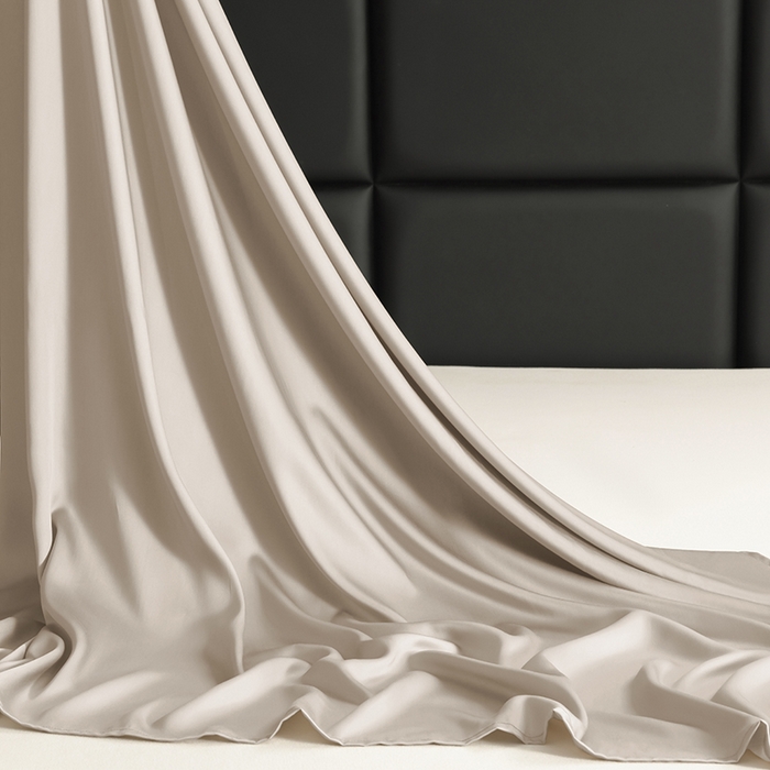 91家纺网 家纺一手货源 找家纺 慕梵家居 2026新款莱赛尔天丝纯色单床单床单单件 纱褐色