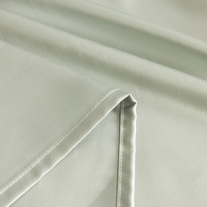 91家纺网 家纺一手货源 找家纺 慕梵家居 2026新款莱赛尔天丝纯色单床单床单单件 纱叶绿