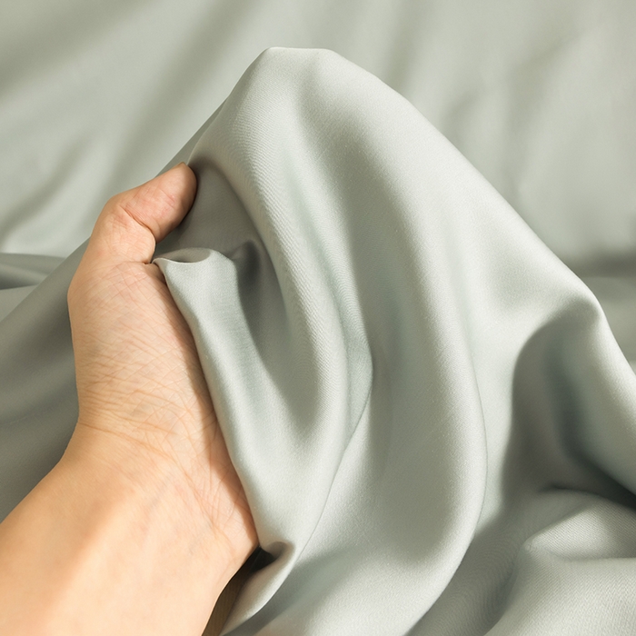 91家纺网 家纺一手货源 找家纺 慕梵家居 2026新款莱赛尔天丝纯色单床单床单单件 纱叶绿