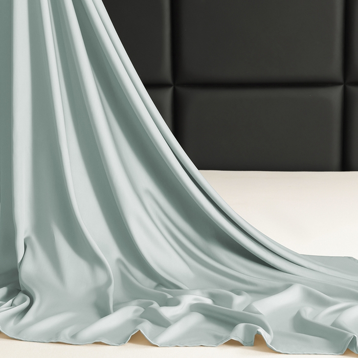 91家纺网 家纺一手货源 找家纺 慕梵家居 2026新款莱赛尔天丝纯色单床单床单单件 圣杯蓝