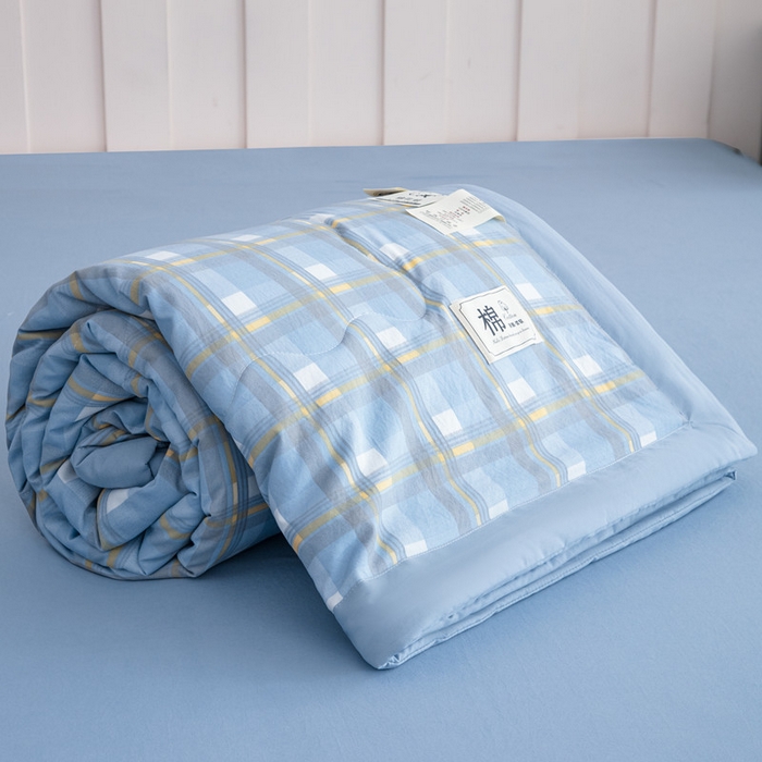 91家纺网 家纺一手货源 找家纺 梦莎被业 2026新款无印风棉花夏被夏凉被空调被 格调金