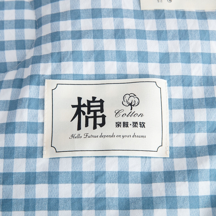 91家纺网 家纺一手货源 找家纺 梦莎被业 2026新款无印风棉花夏被夏凉被空调被 雅格蓝