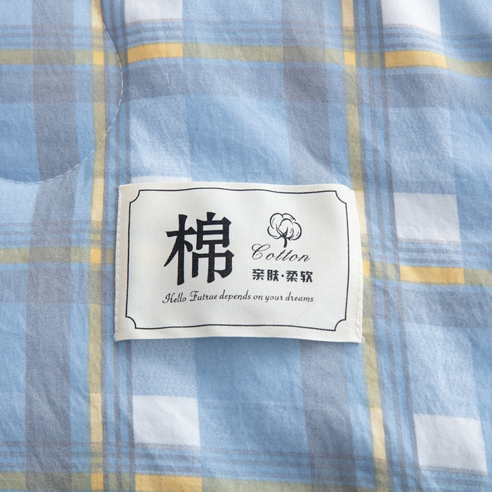 91家纺网 家纺一手货源 找家纺 梦莎被业 2026新款无印风棉花夏被夏凉被空调被 格调金