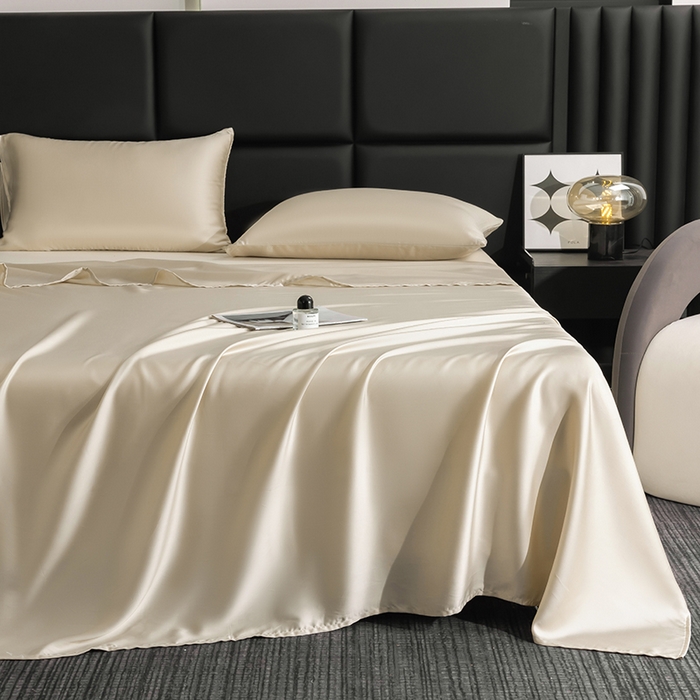 慕梵家居 2026新款莱赛尔天丝纯色单床单床单单件 月光石