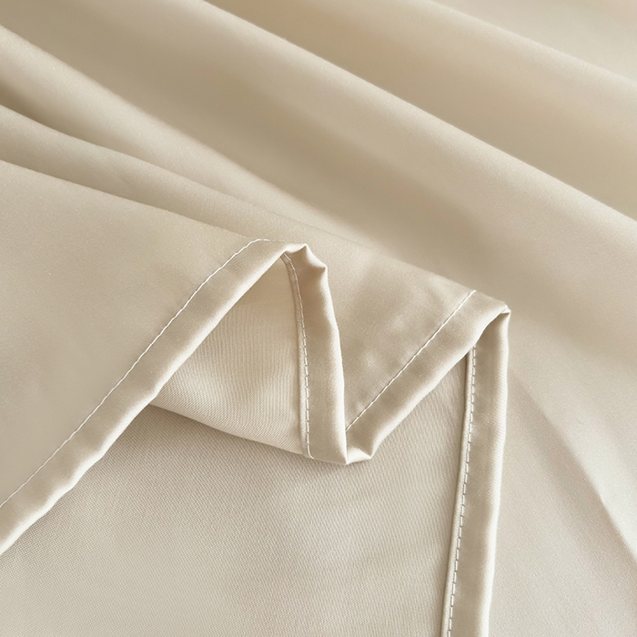 91家纺网 家纺一手货源 找家纺 慕梵家居 2026新款莱赛尔天丝纯色单床单床单单件 月光石