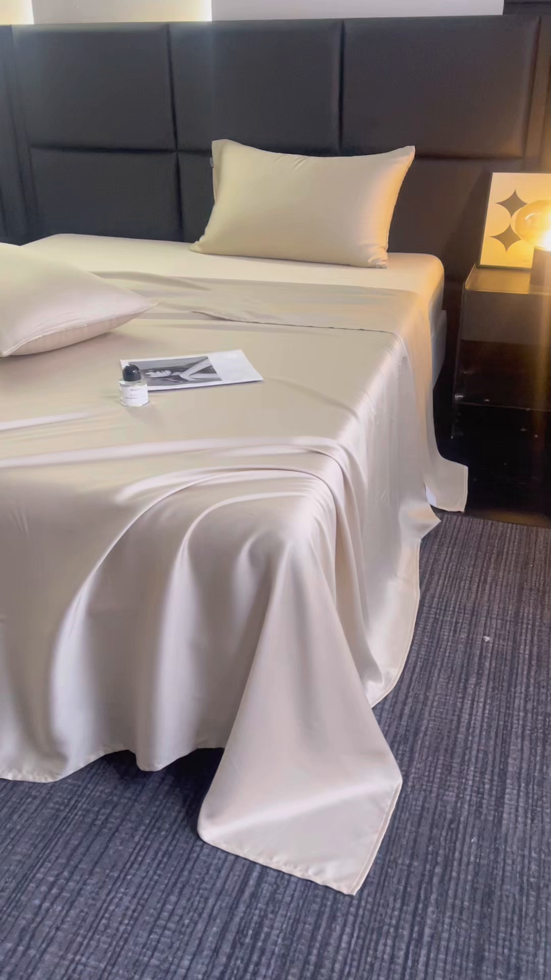 91家纺网 家纺一手货源 找家纺 慕梵家居 2026新款莱赛尔天丝纯色单床单床单单件 月光石