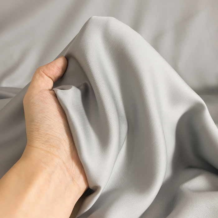 91家纺网 家纺一手货源 找家纺 慕梵家居 2026新款莱赛尔天丝纯色单床单床单单件 云氧灰