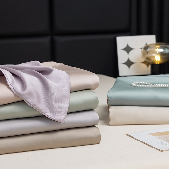 91家纺网 家纺一手货源 找家纺 慕梵家居 2026新款莱赛尔天丝纯色单床单床单单件 组合图（仅供展示不可下单）