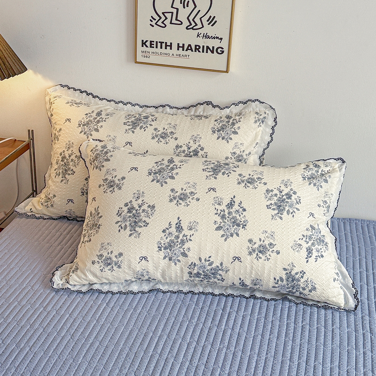 91家纺网 家纺一手货源 找家纺 富米莱（原臻工厂） 2026春夏新款云感泡芙棉复古法式花边床盖床裙被套夏凉被四件套一小红书推荐 复古花边-江南烟雨