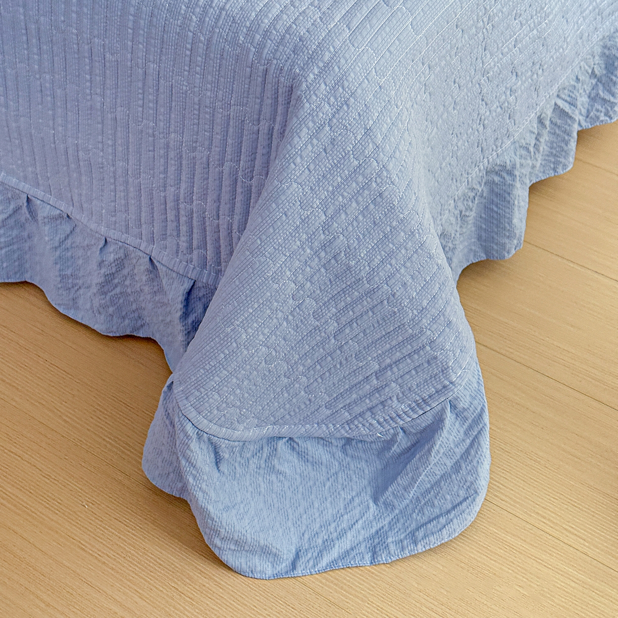 91家纺网 家纺一手货源 找家纺 富米莱（原臻工厂） 2026春夏新款云感泡芙棉复古法式花边床盖床裙被套夏凉被四件套一小红书推荐 复古花边-江南烟雨