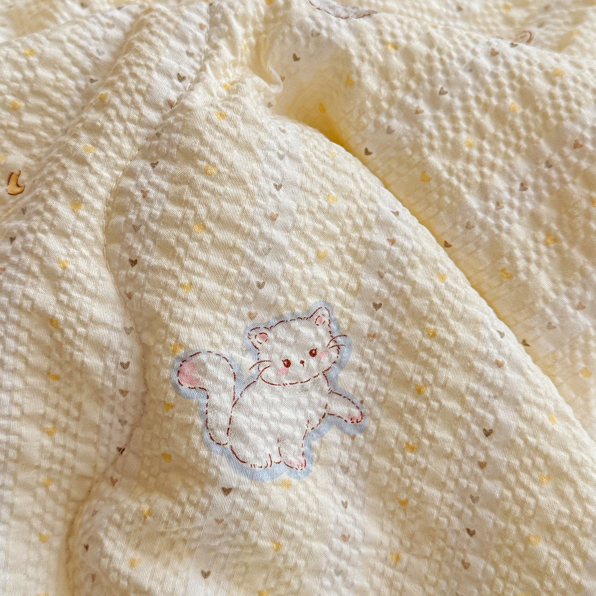 91家纺网 家纺一手货源 找家纺 富米莱（原臻工厂） 2026春夏新款云感泡芙棉复古法式花边床盖床裙被套夏凉被四件套一小红书推荐 复古花边-奶萌狗