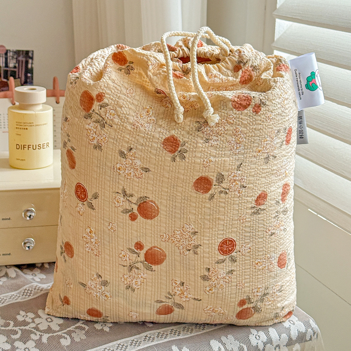 91家纺网 家纺一手货源 找家纺 富米莱（原臻工厂） 2026春夏新款云感泡芙棉复古法式花边床盖床裙被套夏凉被四件套一小红书推荐 复古花边-秋日果园