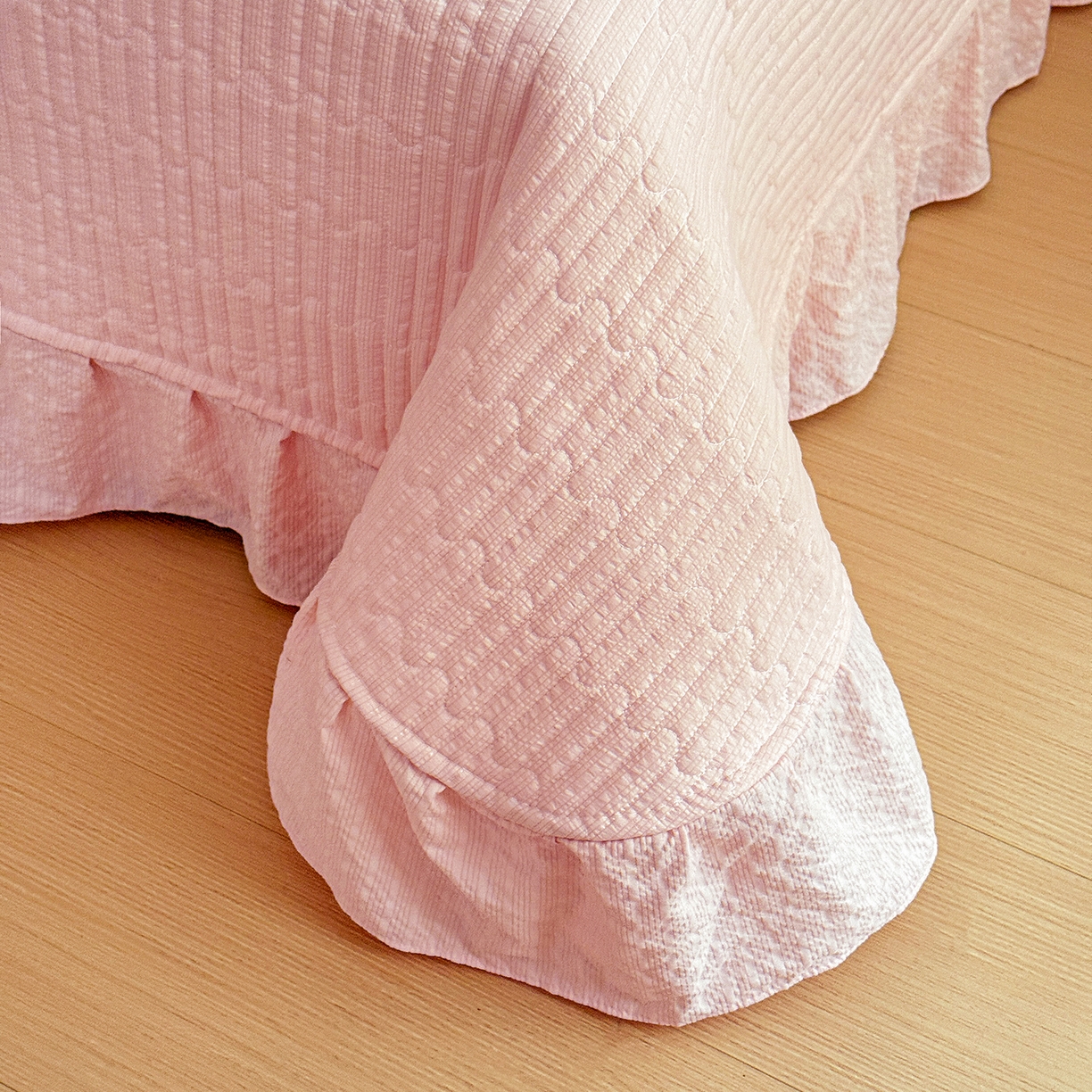 91家纺网 家纺一手货源 找家纺 富米莱（原臻工厂） 2026春夏新款云感泡芙棉复古法式花边床盖床裙被套夏凉被四件套一小红书推荐 复古花边-星月童话