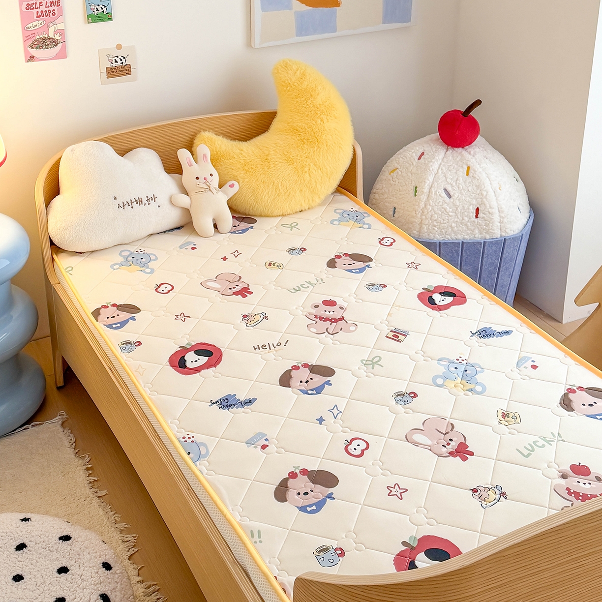 91家纺网 家纺一手货源 找家纺 （总）嗨生活 2026新款儿童硅胶记忆海绵床垫