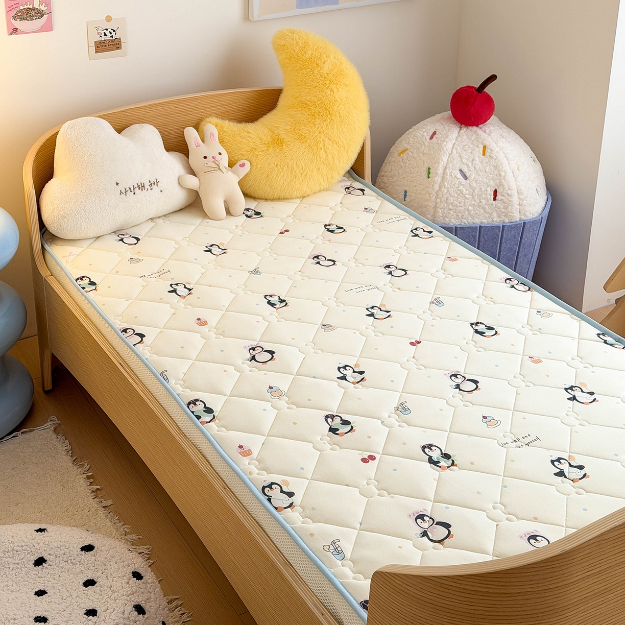 91家纺网 家纺一手货源 找家纺 （总）嗨生活 2026新款儿童硅胶记忆海绵床垫