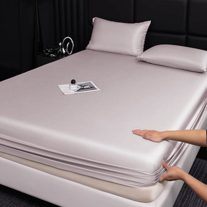 91家纺网 家纺一手货源 找家纺 （总）慕梵家居 2026新款100%莱赛尔60s天丝纯色单床笠床罩