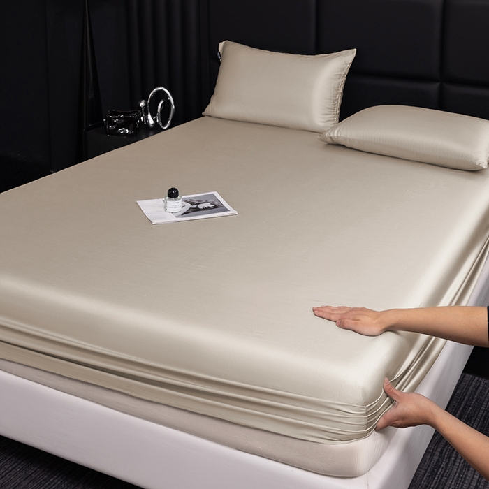 91家纺网 家纺一手货源 找家纺 （总）慕梵家居 2026新款100%莱赛尔60s天丝纯色单床笠床罩