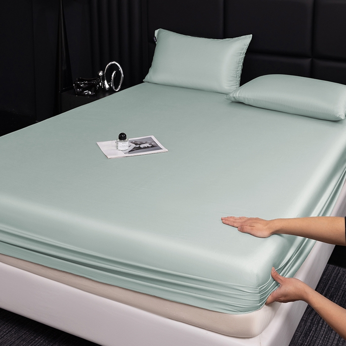 91家纺网 家纺一手货源 找家纺 （总）慕梵家居 2026新款100%莱赛尔60s天丝纯色单床笠床罩