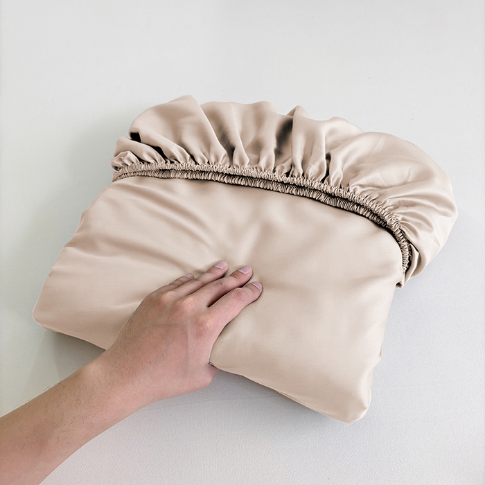 91家纺网 家纺一手货源 找家纺 慕梵家居 2026新款莱赛尔天丝纯色单床笠床笠单件 古橡粉