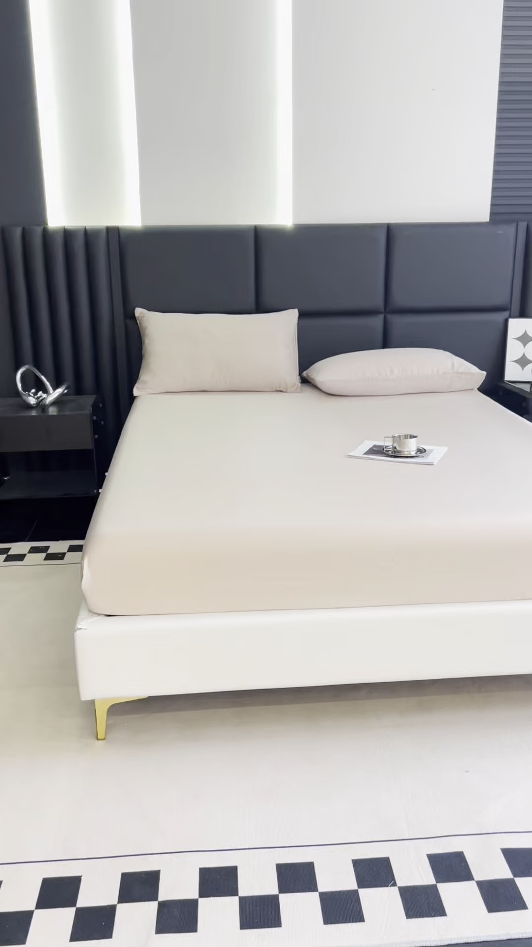 91家纺网 家纺一手货源 找家纺 慕梵家居 2026新款莱赛尔天丝纯色单床笠床笠单件 古橡粉