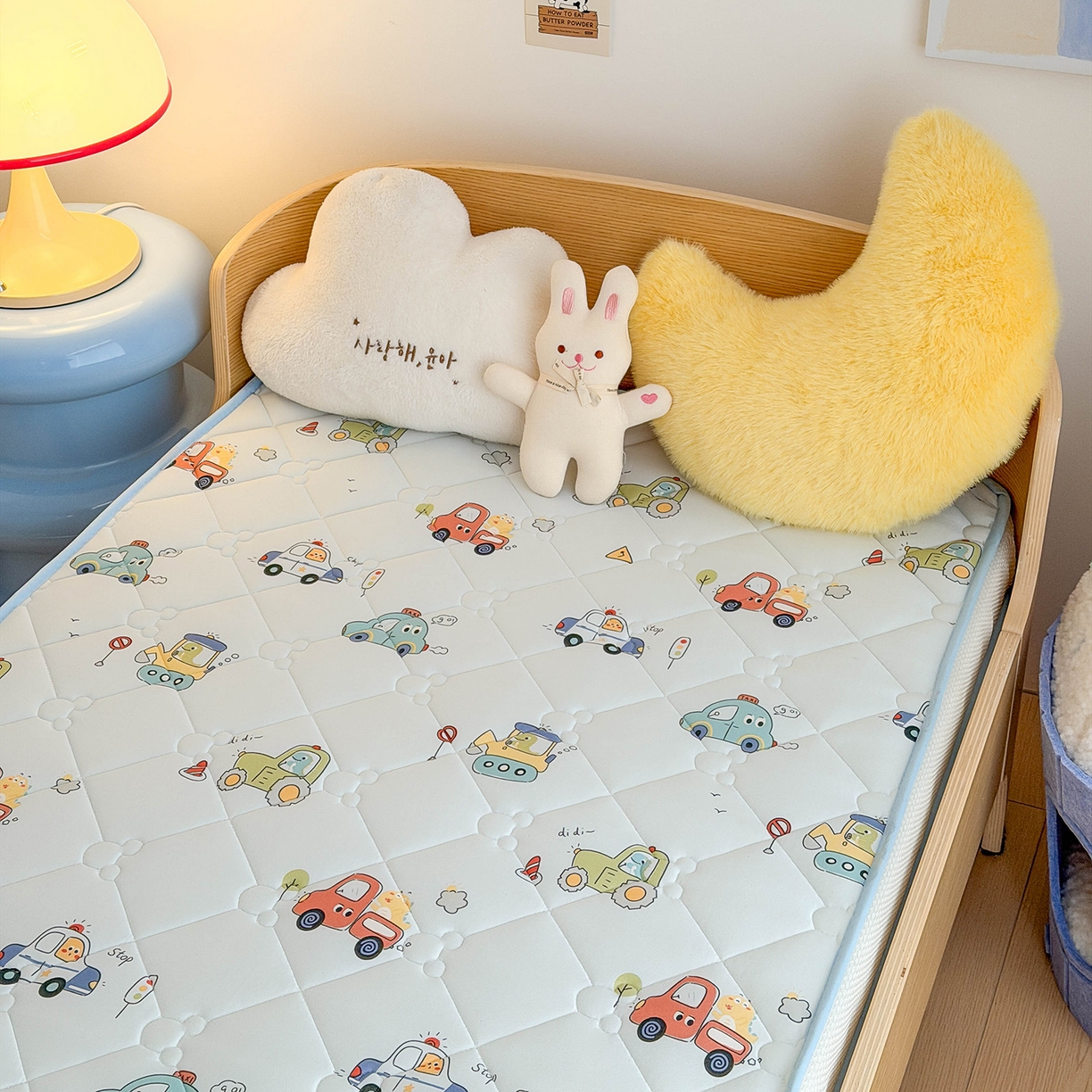 91家纺网 家纺一手货源 找家纺 嗨生活 2026新款儿童硅胶记忆海绵床垫 飞驰汽车