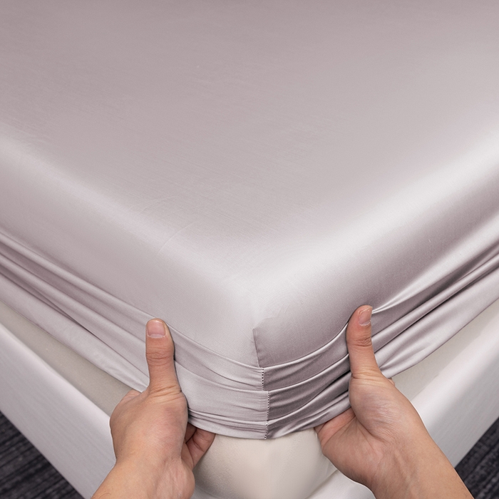 91家纺网 家纺一手货源 找家纺 慕梵家居 2026新款莱赛尔天丝纯色单床笠床笠单件 莫奈紫