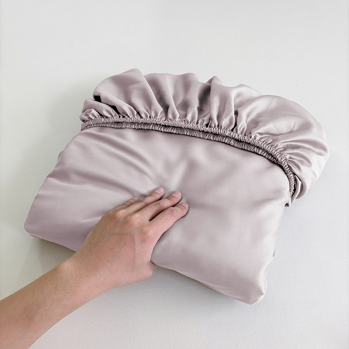 91家纺网 家纺一手货源 找家纺 慕梵家居 2026新款莱赛尔天丝纯色单床笠床笠单件 莫奈紫