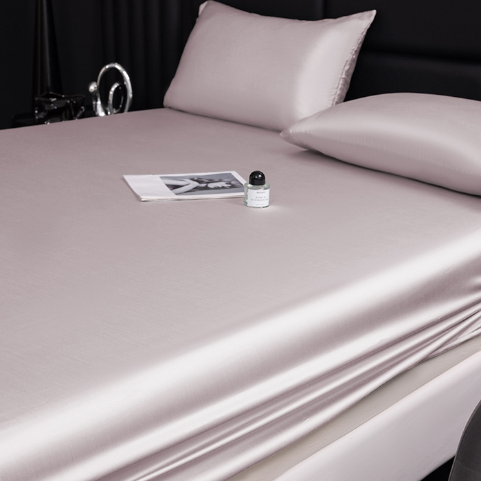 91家纺网 家纺一手货源 找家纺 慕梵家居 2026新款莱赛尔天丝纯色单床笠床笠单件 莫奈紫