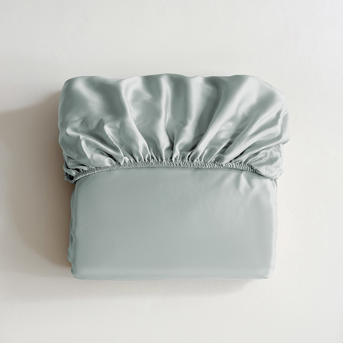 91家纺网 家纺一手货源 找家纺 慕梵家居 2026新款莱赛尔天丝纯色单床笠床笠单件 圣杯蓝