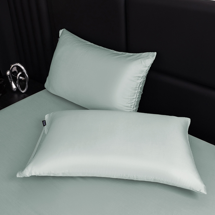 91家纺网 家纺一手货源 找家纺 慕梵家居 2026新款莱赛尔天丝纯色单床笠床笠单件 圣杯蓝