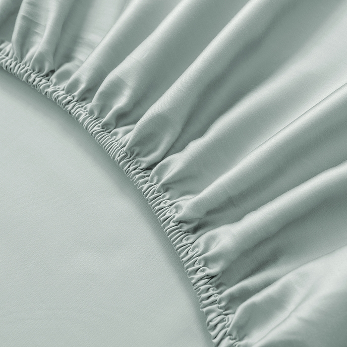 91家纺网 家纺一手货源 找家纺 慕梵家居 2026新款莱赛尔天丝纯色单床笠床笠单件 圣杯蓝