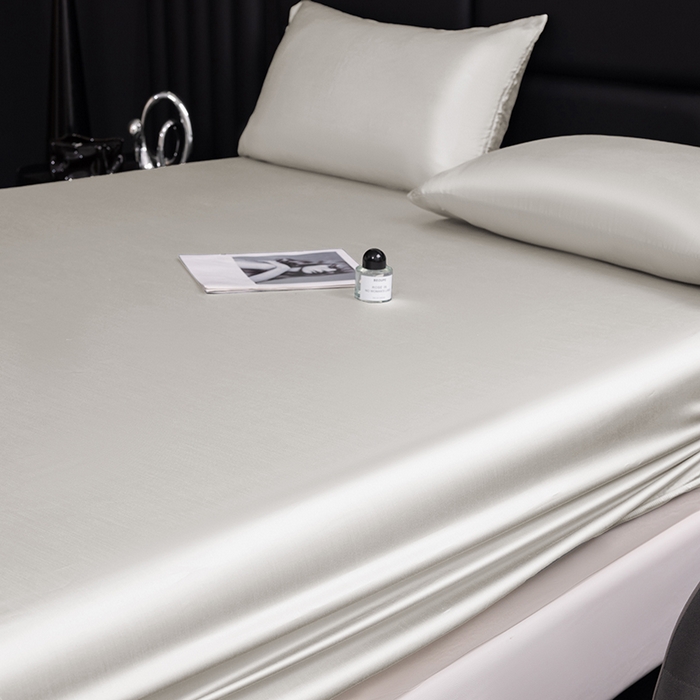 91家纺网 家纺一手货源 找家纺 慕梵家居 2026新款莱赛尔天丝纯色单床笠床笠单件 云氧灰