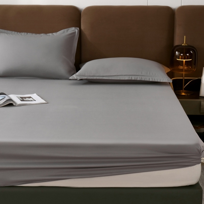 伊赛家纺 2026新款A类原棉防水单层床笠 绅士灰