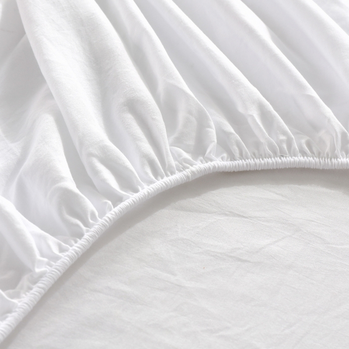 91家纺网 家纺一手货源 找家纺 伊赛家纺 2026新款A类原棉防水单层床笠 米白色