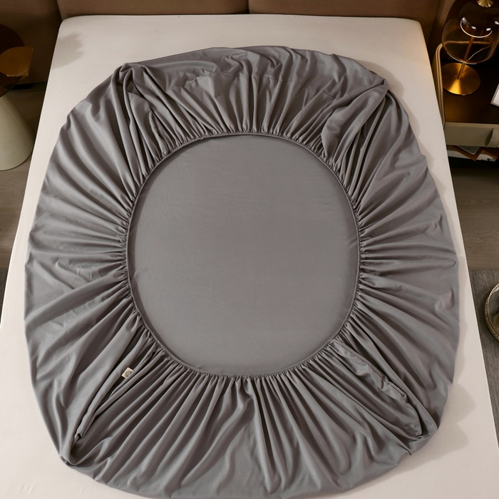 91家纺网 家纺一手货源 找家纺 伊赛家纺 2026新款A类原棉防水单层床笠 绅士灰