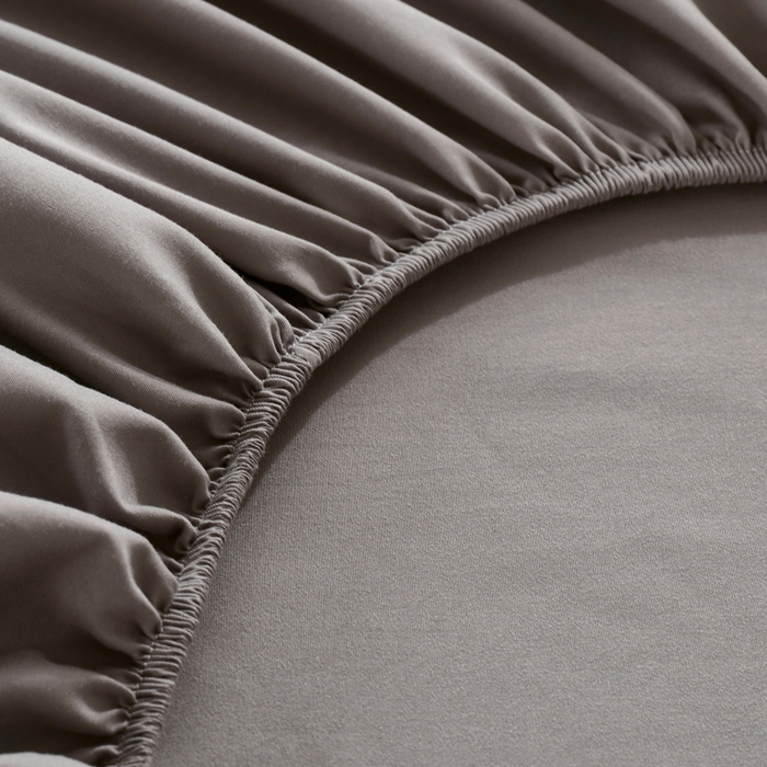 91家纺网 家纺一手货源 找家纺 伊赛家纺 2026新款A类原棉防水单层床笠 绅士灰