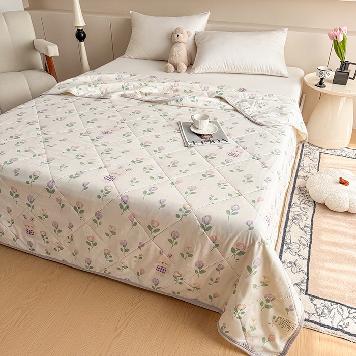 91家纺网 家纺一手货源 找家纺 （总）薇玛仕 2026电商爆款印花小清新超声波大豆夏凉被礼品空调被